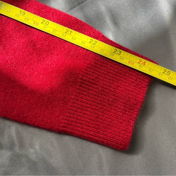 Apt. 9 🆕 Cashmere V Neck Sweater Size L Academia Preppy Misses Red Easter Spring - Picture 7 of 9